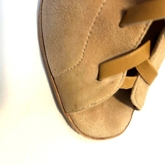 Kristin Cavallari Chinese Laundry Layton Kid Suede Tigers Eye Open Toe Booties - Picture 10 of 11